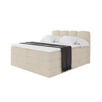 BOXBETT mit Matratze H3|H4 - NINA KING - 160x200 cm - Beige - Sahara, Holzwerkstoff (160/200cm) - ALTDECOR
