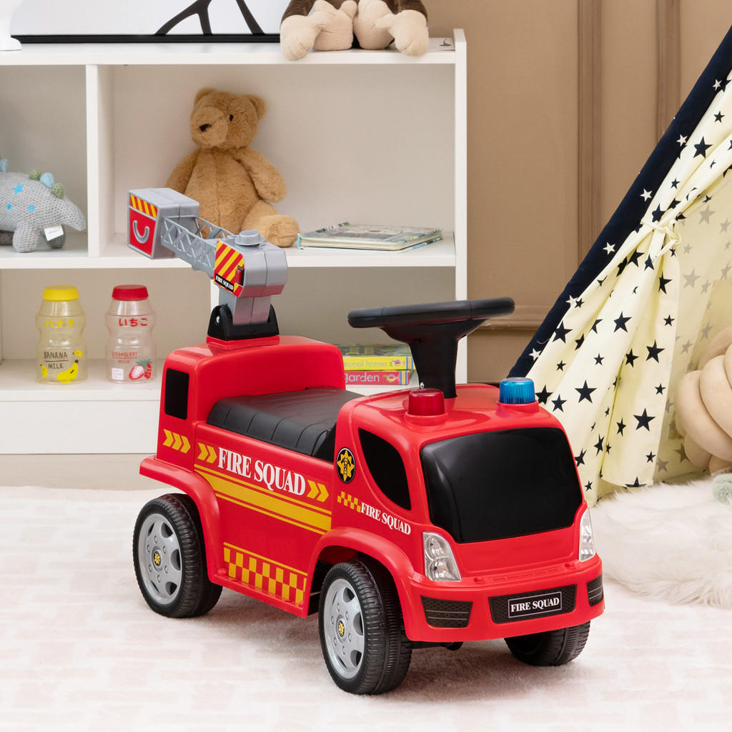 Thumbnail - Costway Feuerwehrauto, Rot, Kunststoff, 28x49x86 cm, Spielzeug, Kinderspielzeug, Rutschfahrzeuge