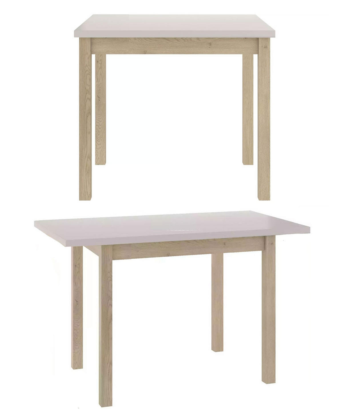 ESSTISCH Adam Kaschmir / Eiche Sonoma 90-125 / 65 / 75cm - Beige/Sonoma Eiche, Holz/Holzwerkstoff (65/125/75cm) - Feldmann-Wohnen