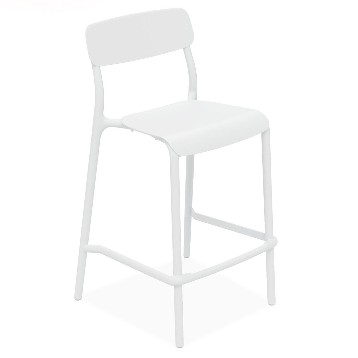 GARTENHOCKER GALIO, 2-er Set - Weiß, Kunststoff (52/98.5/54.5cm) - KONSIMO®