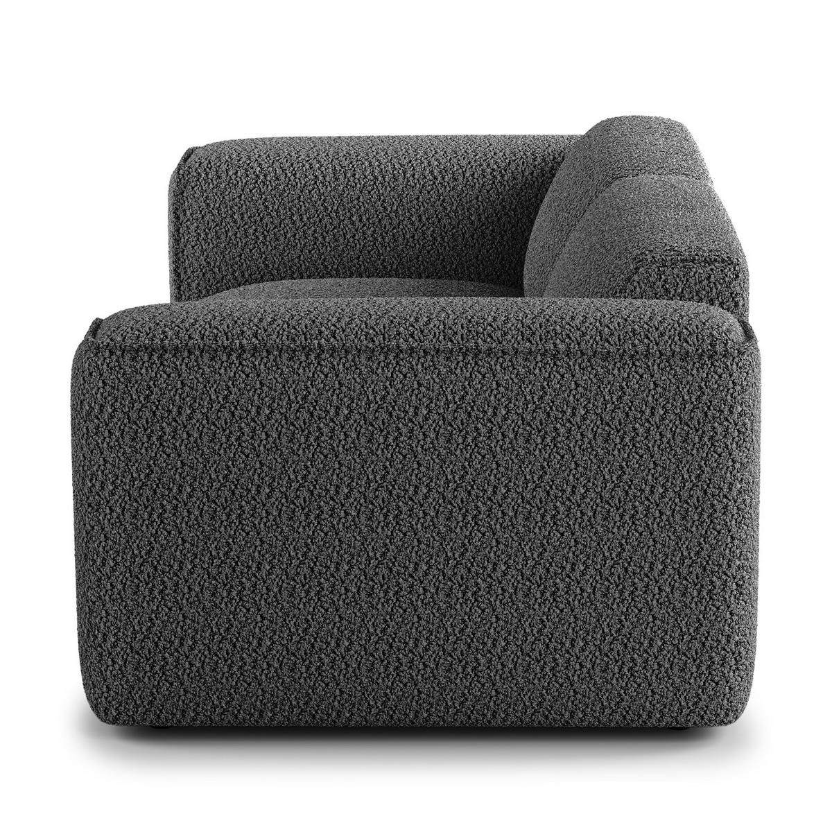 2-SITZER SOFA - Anthrazit/Schwarz, Kunststoff/Textil (220/71/102cm) - home24