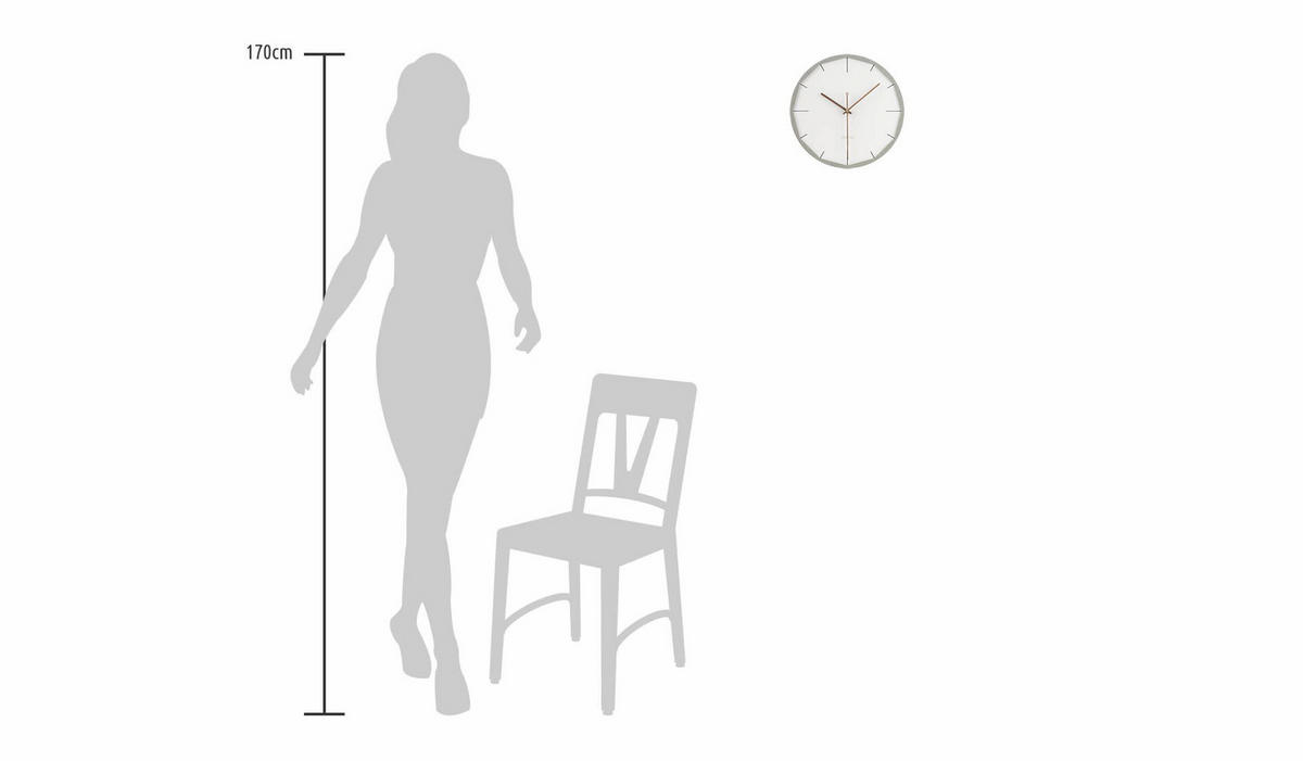 WANDUHR Design Weiß 29/29 cm - Weiß, Holzwerkstoff (29/29/1cm) - ONZENO
