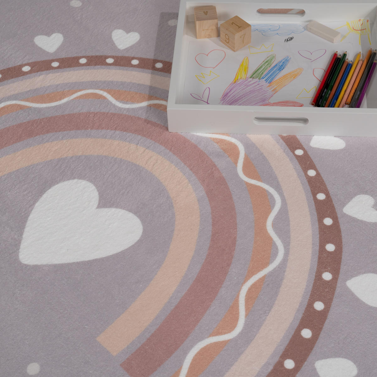 KINDERTEPPICH 160/220 cm Eliz 392 - Grau, Textil (160/220cm) - Paco Home