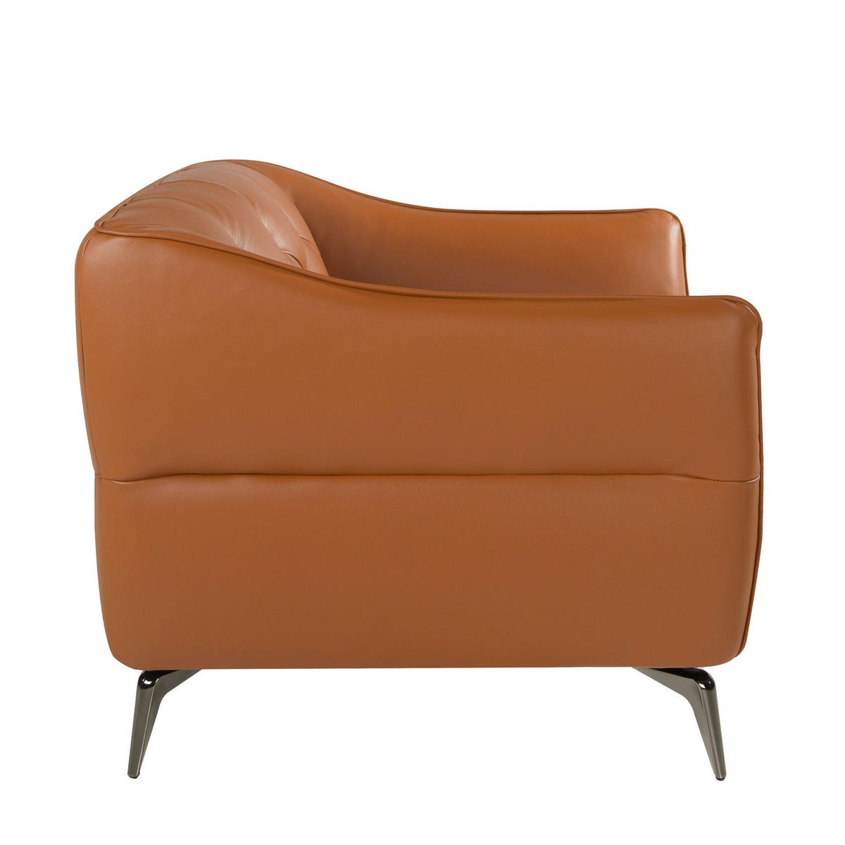 CHESTER Sessel Leder braun Erde Ton - Edelstahlfarben/Dunkelbraun, Leder/Metall (103/77/95cm) - ANGEL CERDA