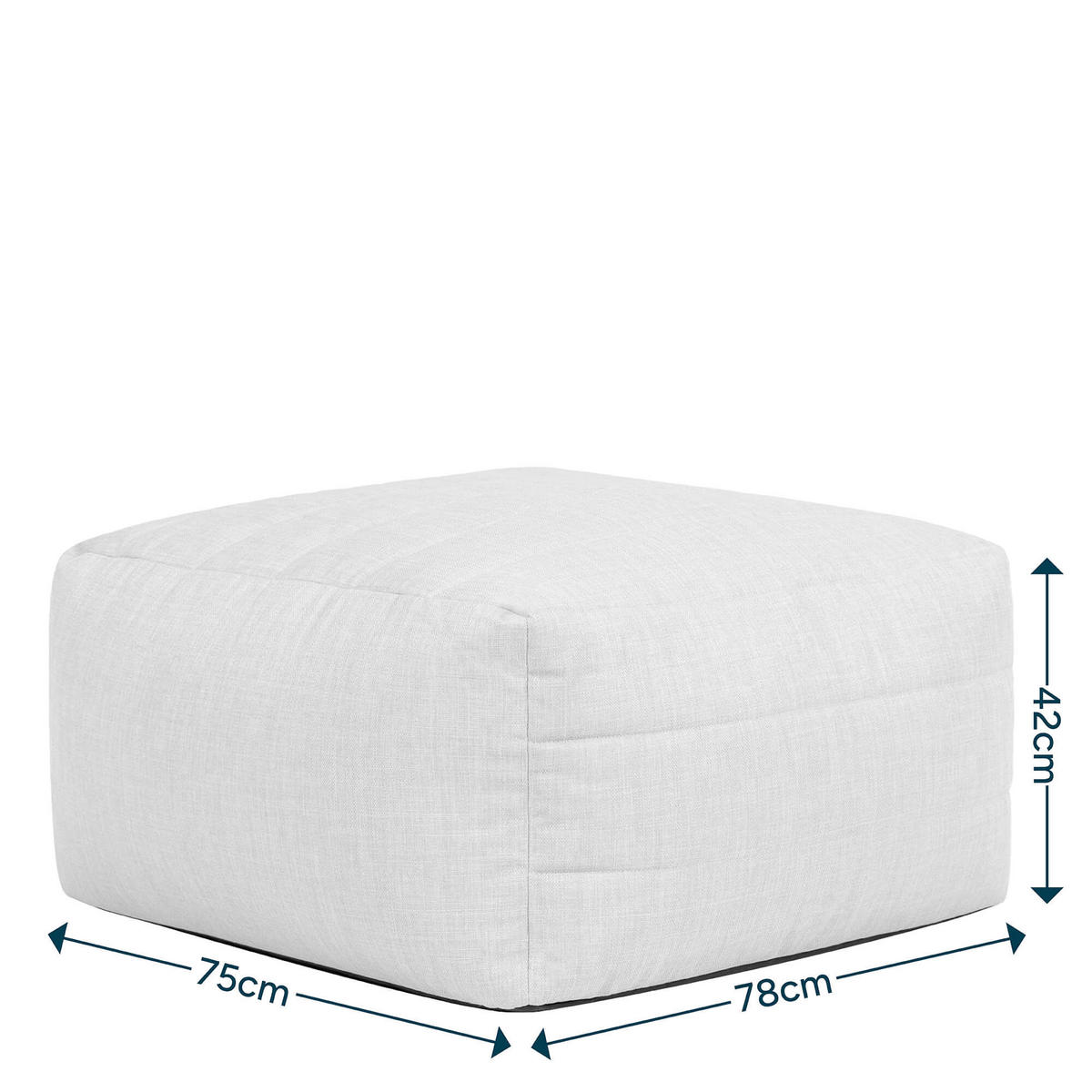 SITZSACK-HOCKER Noa modular Outdoor - Beige, Textil (75/70/78cm) - icon