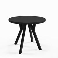 ESSTISCH ausziehbar rund 100-140 cm ATO Schwarz, Auszugstisch mit Einlegeplatte - Schwarz, Holzwerkstoff (100/100/77cm) - VENASI MÖBEL