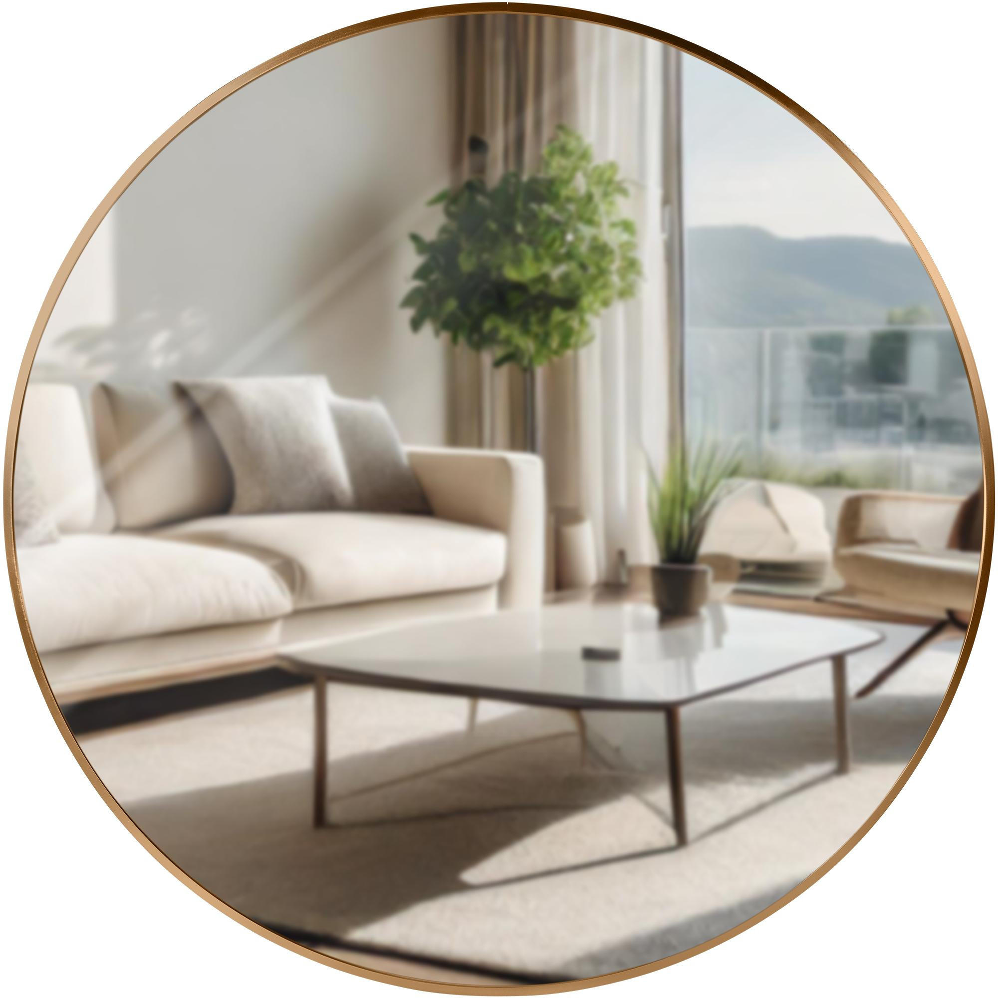 Deluke Wandspiegel Gold 80x80x3 cm