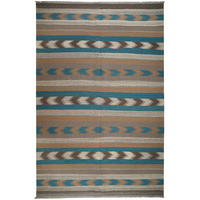 HANDWEBTEPPICH Kelim Gashgai Blaugrau 300/197 cm Schurwolle - Blaugrau, Textil (197/300cm) - Looma