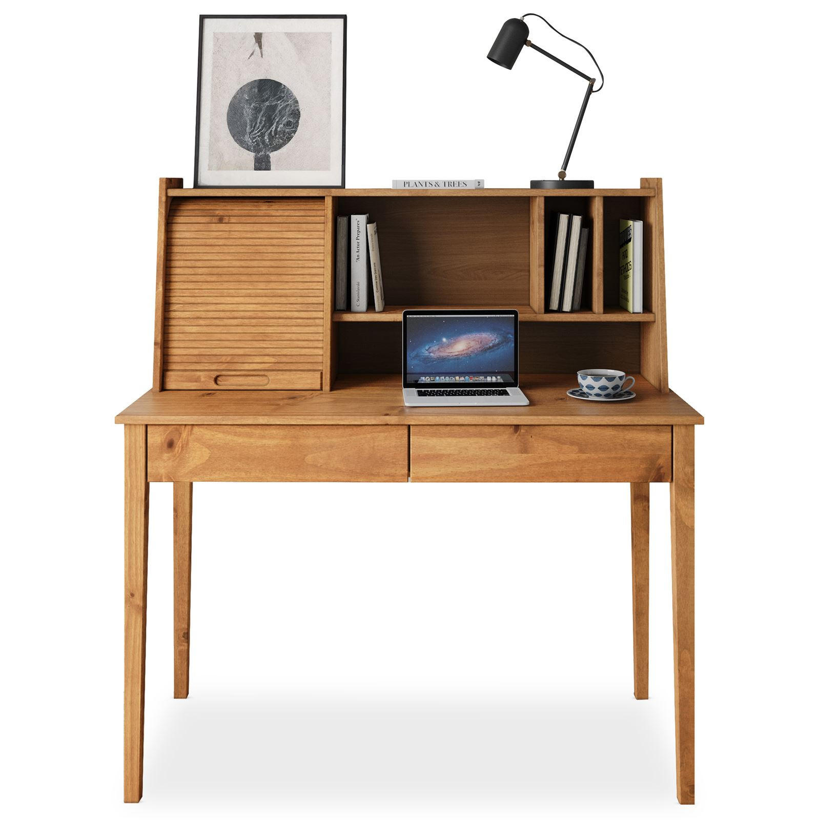 SCHREIBTISCH ALISA Eiche - Eichefarben, Holz (54/114/122cm) - IDIMEX