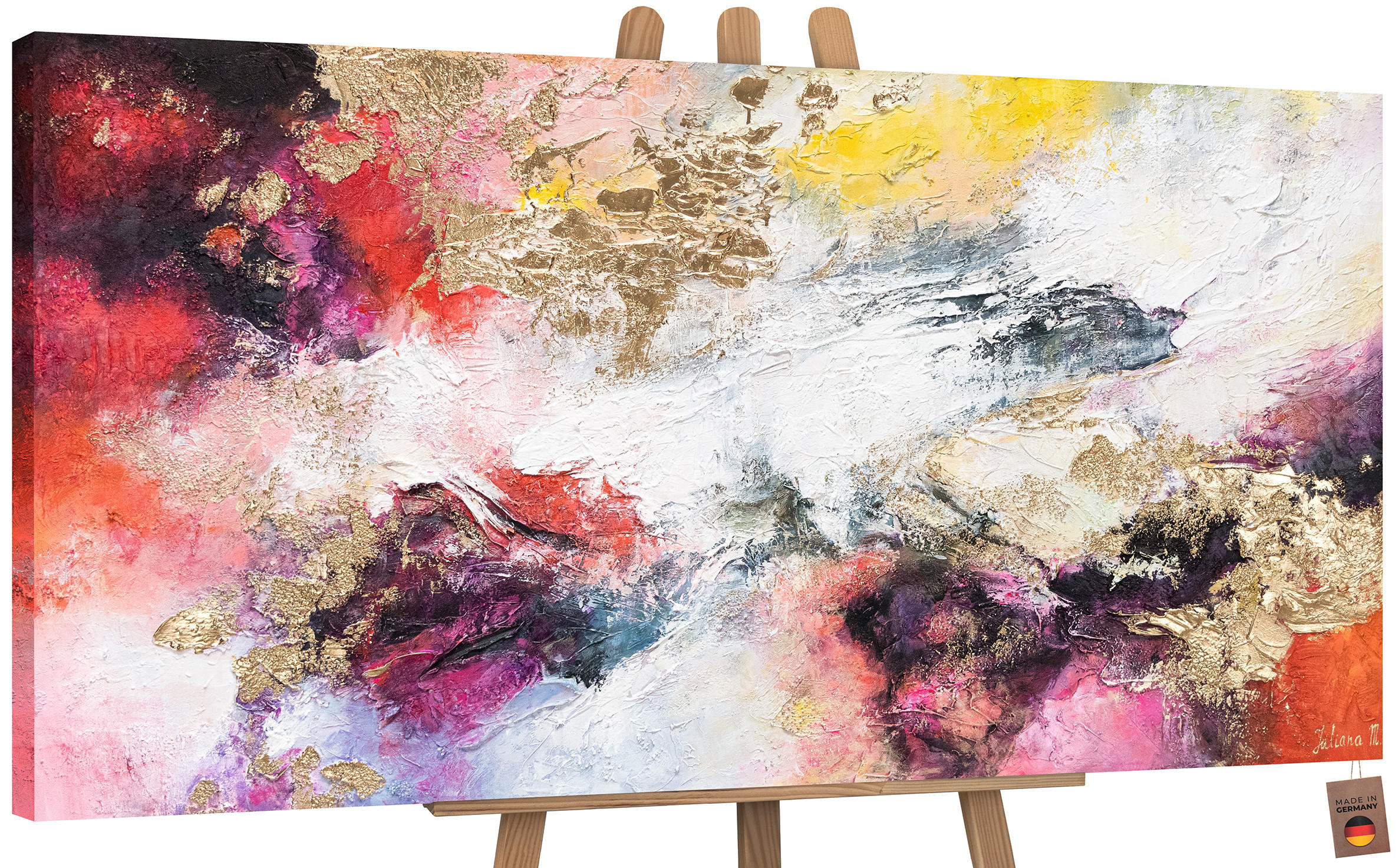 GEMÄLDE Heller Garten auf Keilrahmen 200x100 cm - Multicolor, Holz (200/100cm) - YS-art gallery