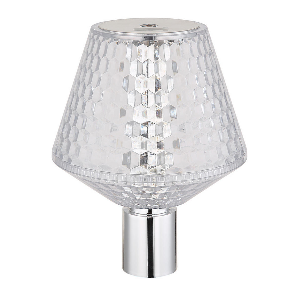 LED TISCHLEUCHTE Kristalloptik Klar - Klar, Kunststoff (12/12/15.5cm) - Globo Lighting