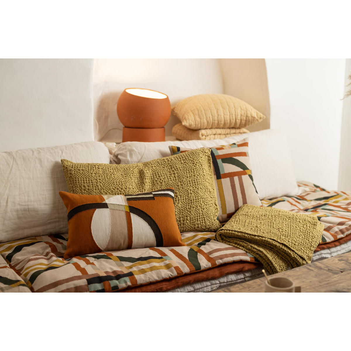 PLAID Tana gold 140 x 200 cm - Goldfarben, Textil (140/200cm) - Vivaraise
