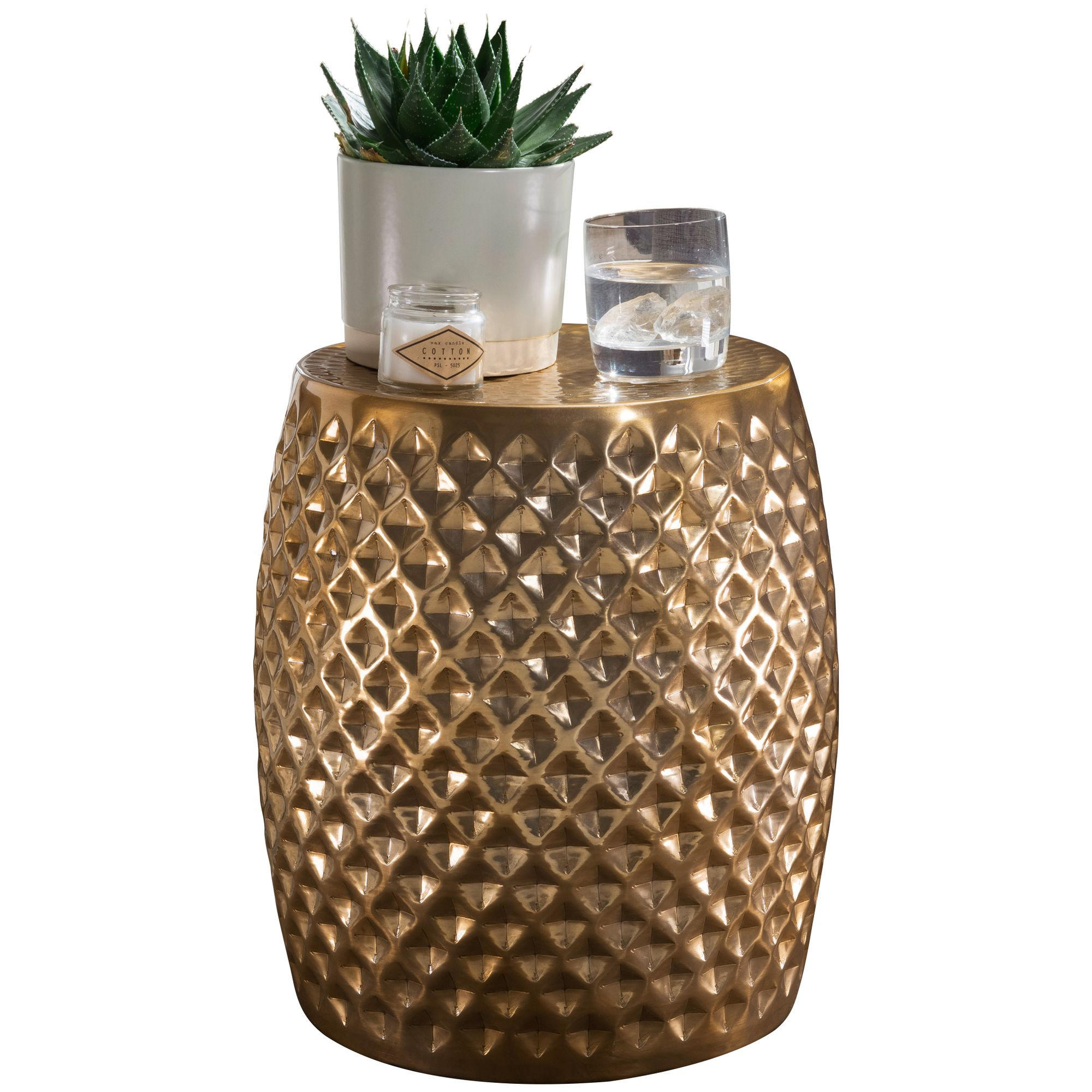 tinkaro Beistelltisch Gold 32x42x32 cm