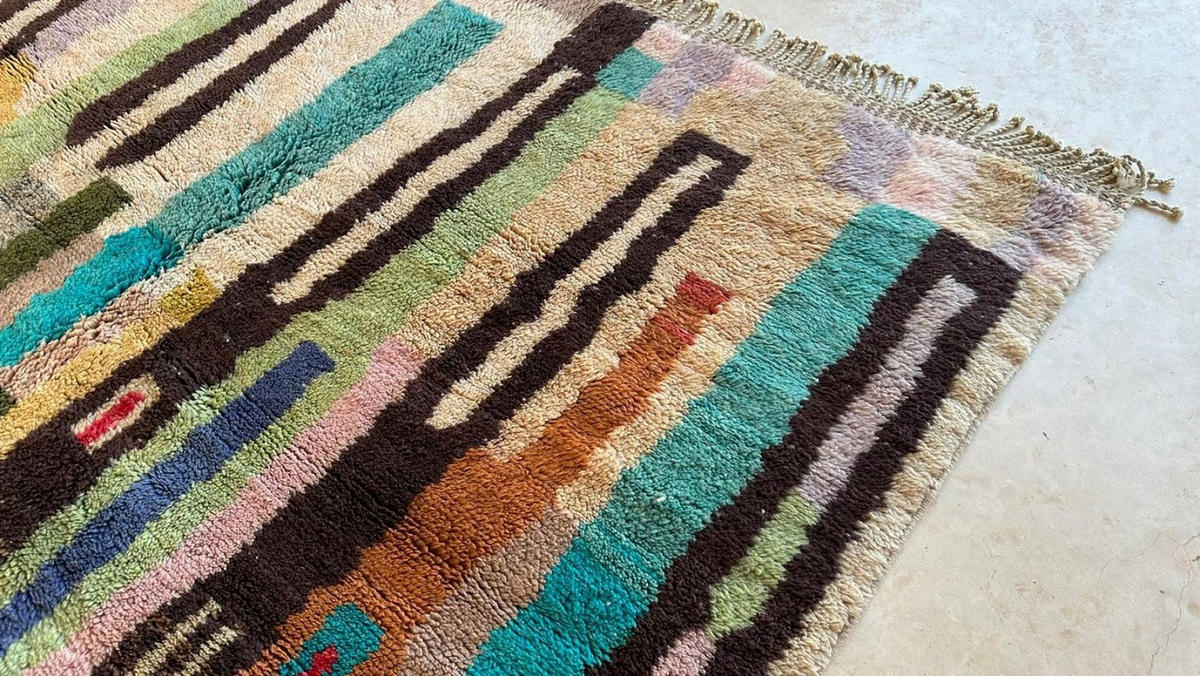 BERBERTEPPICH aus Marokko farbig 140x 200 cm - Multicolor, Naturmaterialien (140/200cm) - AFK Living