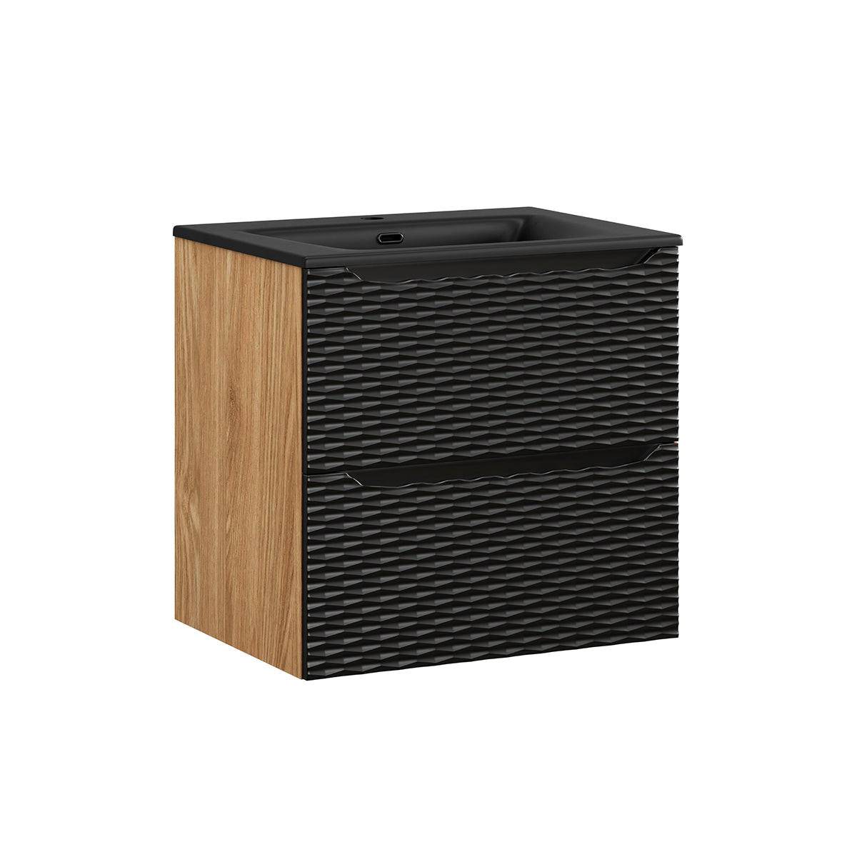 Petits-meubles UMYVADLO 60cm Elora Černá a dřevěná