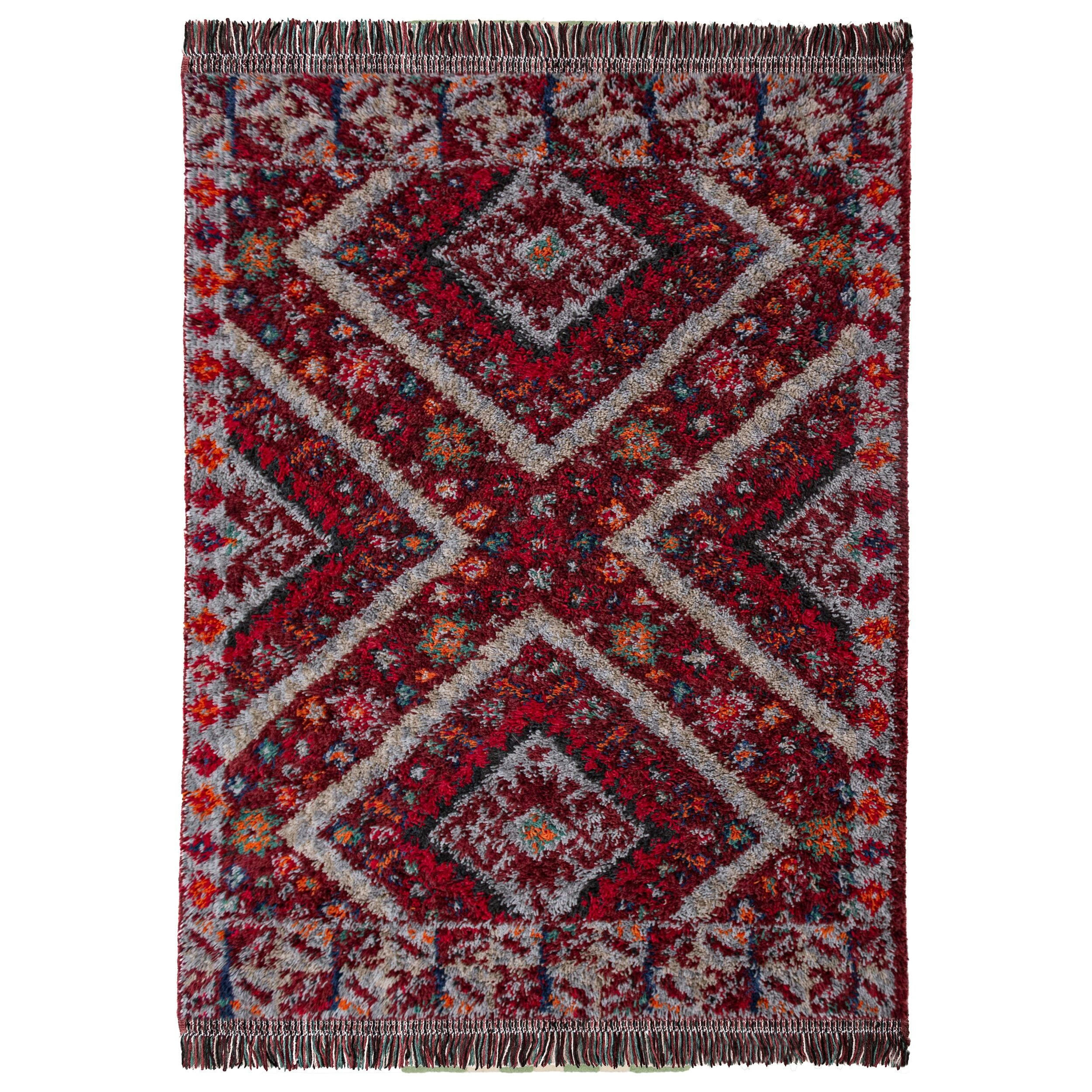 SHAGGY-TEPPICH TAFRAUT, im Berber-Stil, Rot, 133 x 190 cm - Rot, Textil (190/133cm) - KADIMA DESIGN