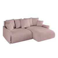 ECKSOFA Ottomane rechts ONESK-L -v1 216x177x72 Rosa Cord - Rosa, Holzwerkstoff/Kunststoff (177/216cm) - ALTDECOR