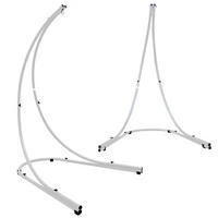 XL-HÄNGESESSEL-GESTELL bis 150kg, 215cm, Grau - Grau, Metall (160/140/210cm) - Amanka