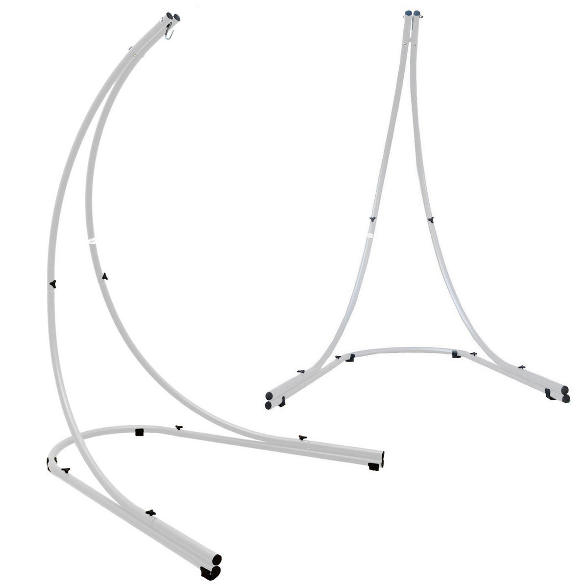 XL-HÄNGESESSEL-GESTELL bis 150kg, 215cm, Grau - Grau, Metall (160/140/210cm) - Amanka
