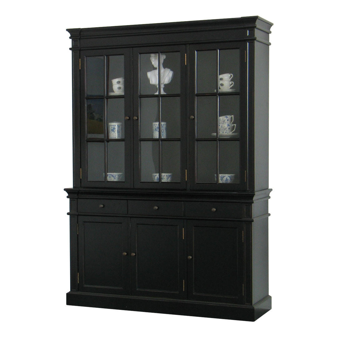 BUFFET schwarz - Schwarz, Holzwerkstoff (142/200/45cm) - ebuy24