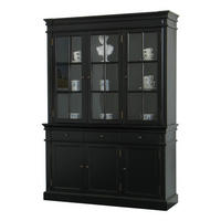 BUFFET schwarz - Schwarz, Holzwerkstoff (142/200/45cm) - ebuy24