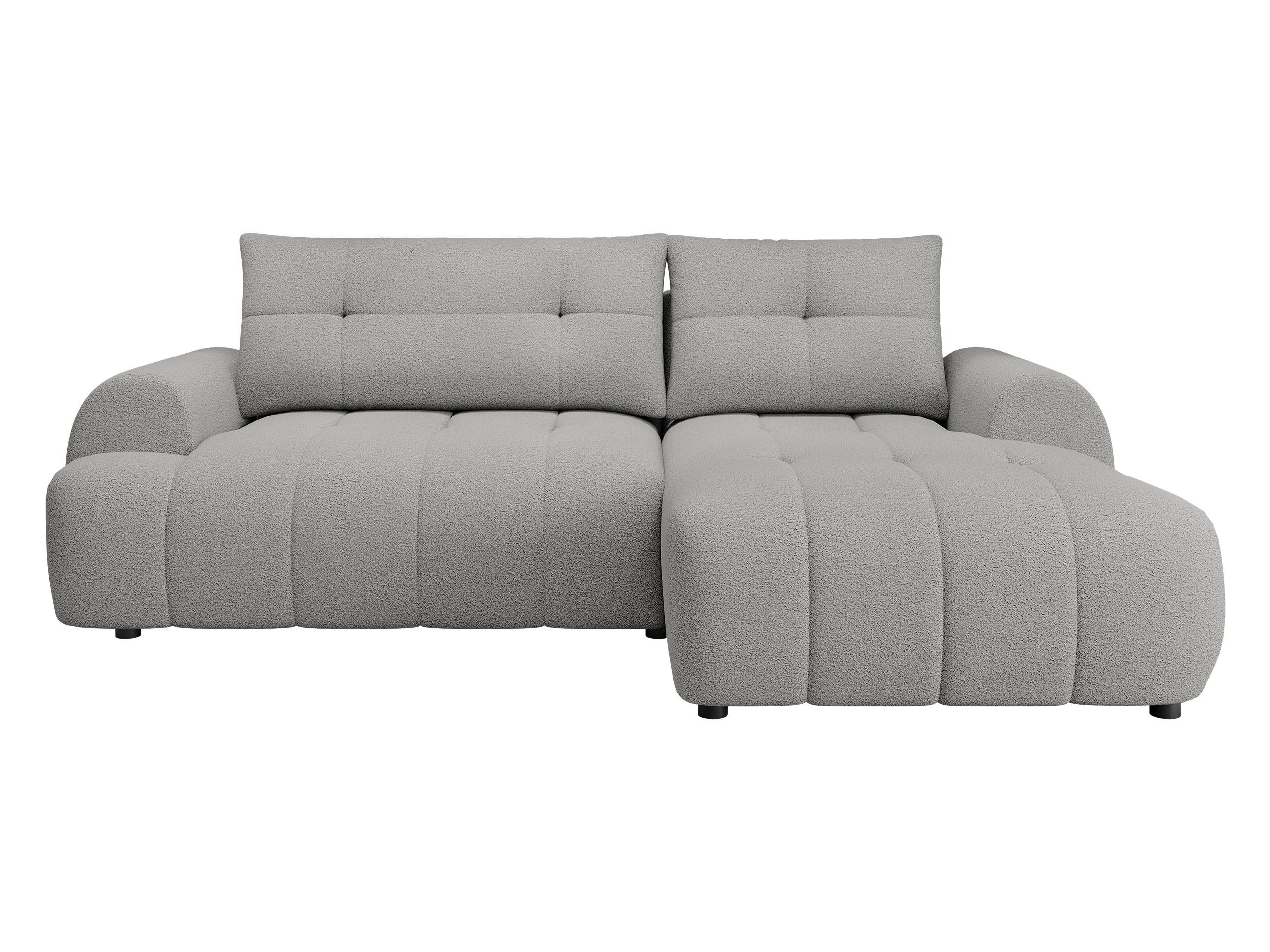 ECKSOFA Fiorano, Seite: Rechts - Hellgrau/Schwarz, Holz/Kunststoff (265/177cm) - MIRJAN24
