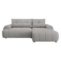 ECKSOFA Fiorano, Seite: Rechts - Hellgrau/Schwarz, Holz/Kunststoff (265/177cm) - MIRJAN24