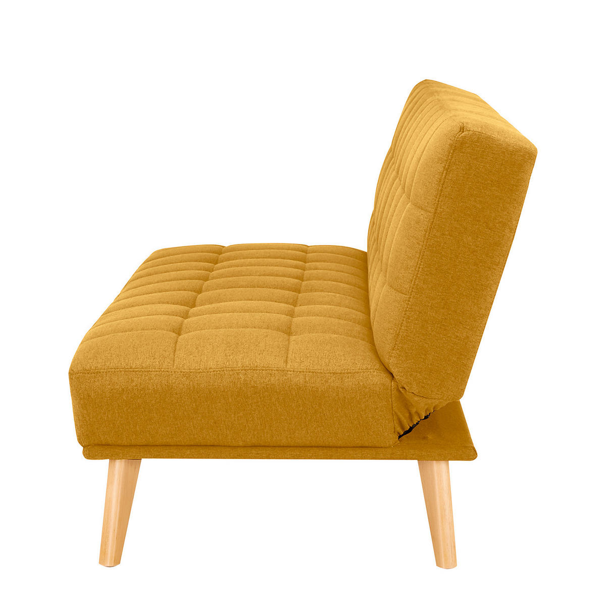 SCHLAFSOFA - Hellbraun/Gelb, Birkenholz/Textil (180/81/86cm) - home24