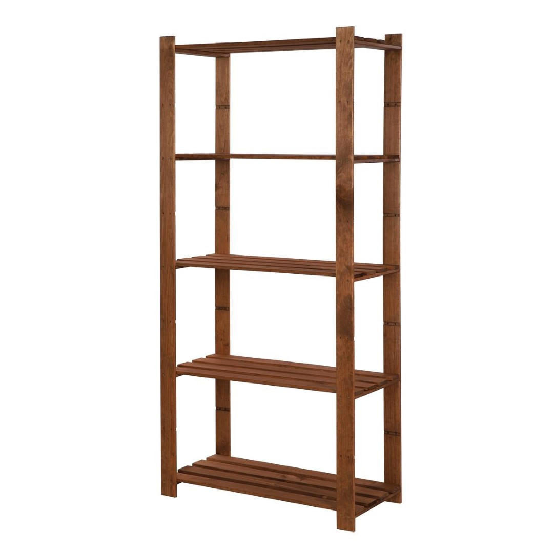 HOLZREGAL PINEPEAK 170x80x38cm 5 Fachboden 1,2cm dickes Kiefernholz Braun - Braun, Holz (80/170/38cm) - PROREGAL