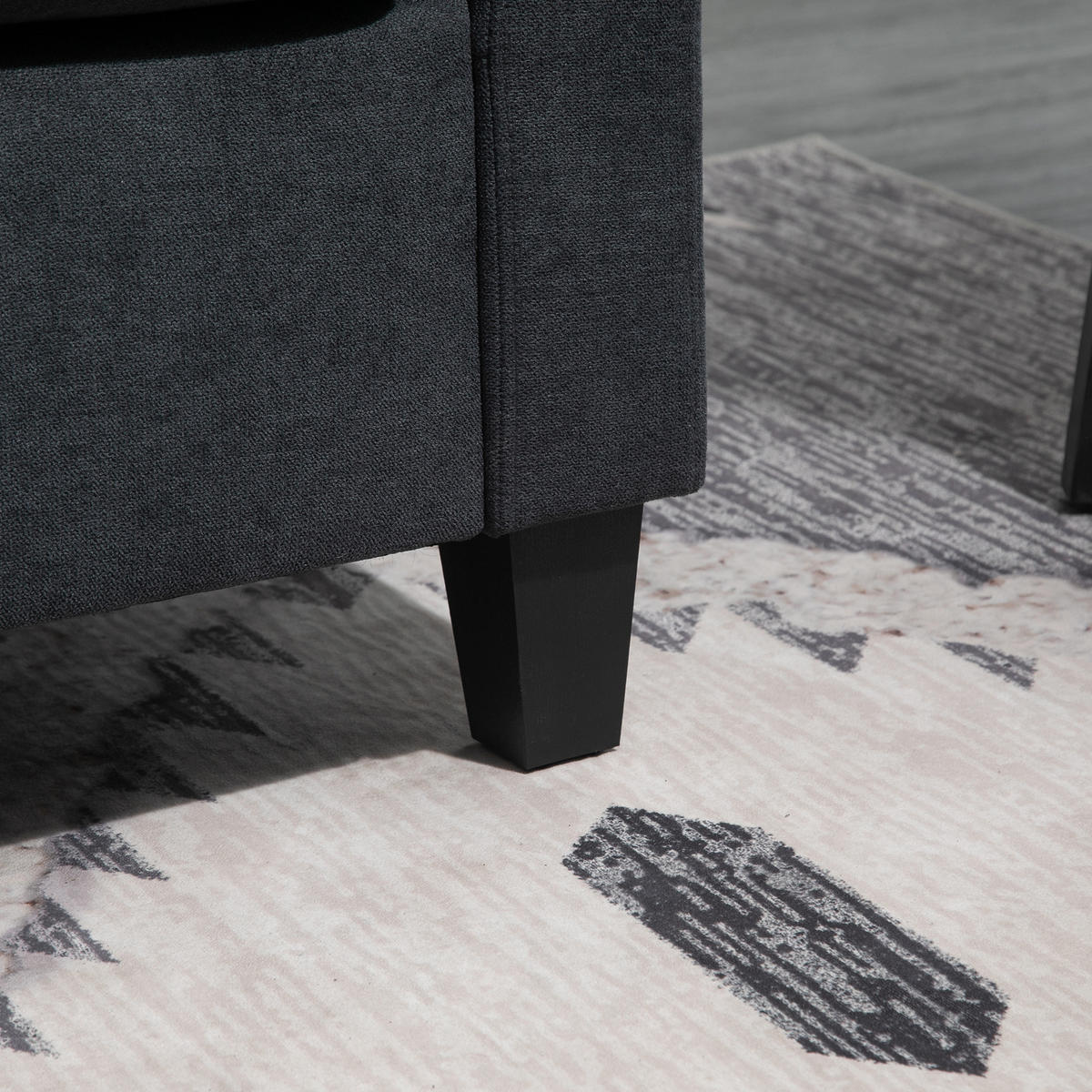 ECKSOFA Dunkelgrau 197.0/139.0/91.0 cm - Dunkelgrau, Textil (139/197cm)