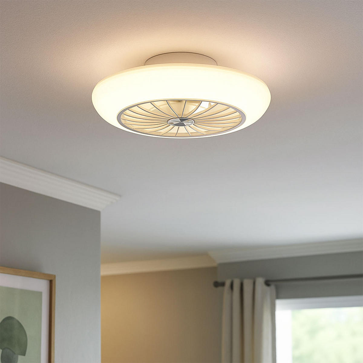 LED DECKENLEUCHTE Metall 2x - Weiß, Metall (30/30/10cm) - Globo Lighting