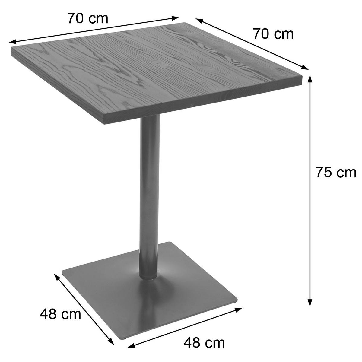 BISTROTISCH eckig Dunkelbraun - Dunkelbraun, Holz (70/75/70cm) - MCW