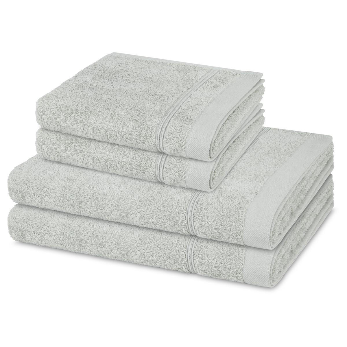 FROTTIERSET Rubin 4-teilig - Hellgrün, Textil (50/100cm) - Ross