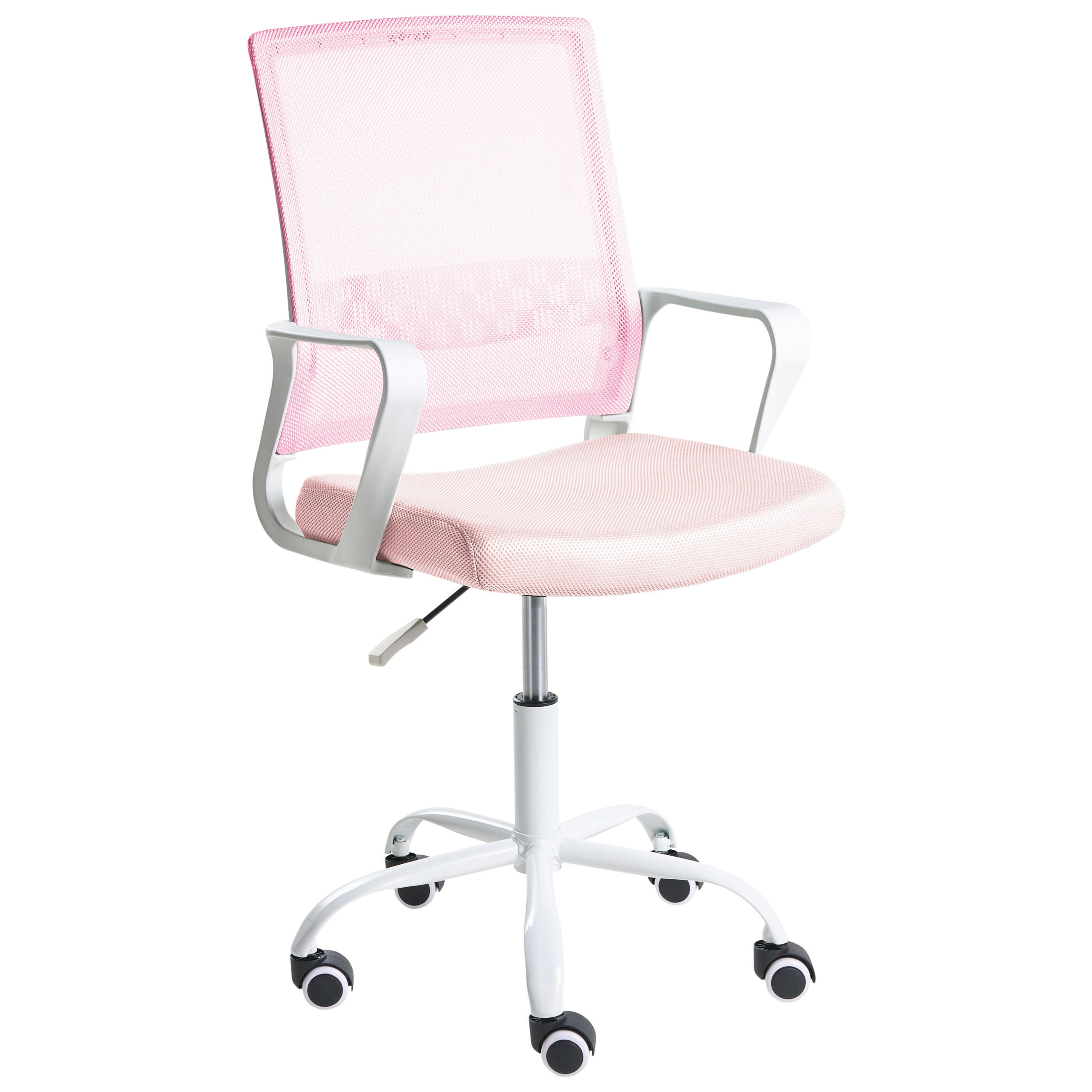 BÜROSTUHL Pastellrosa Ease - Pink, Textil (54/94/54cm) - Beliani