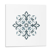 WANDPANEEL 4x 50x50 cm selbstklebend Velaria - Hellgrau, Kunststoff (50/1.6/50cm) - Wallfluent