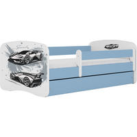 KINDERBETT Emily mit Schublade und Matratze, Blau 80x160 cm - Blau/Schwarz, Holzwerkstoff (160/80cm) - WFL GROUP