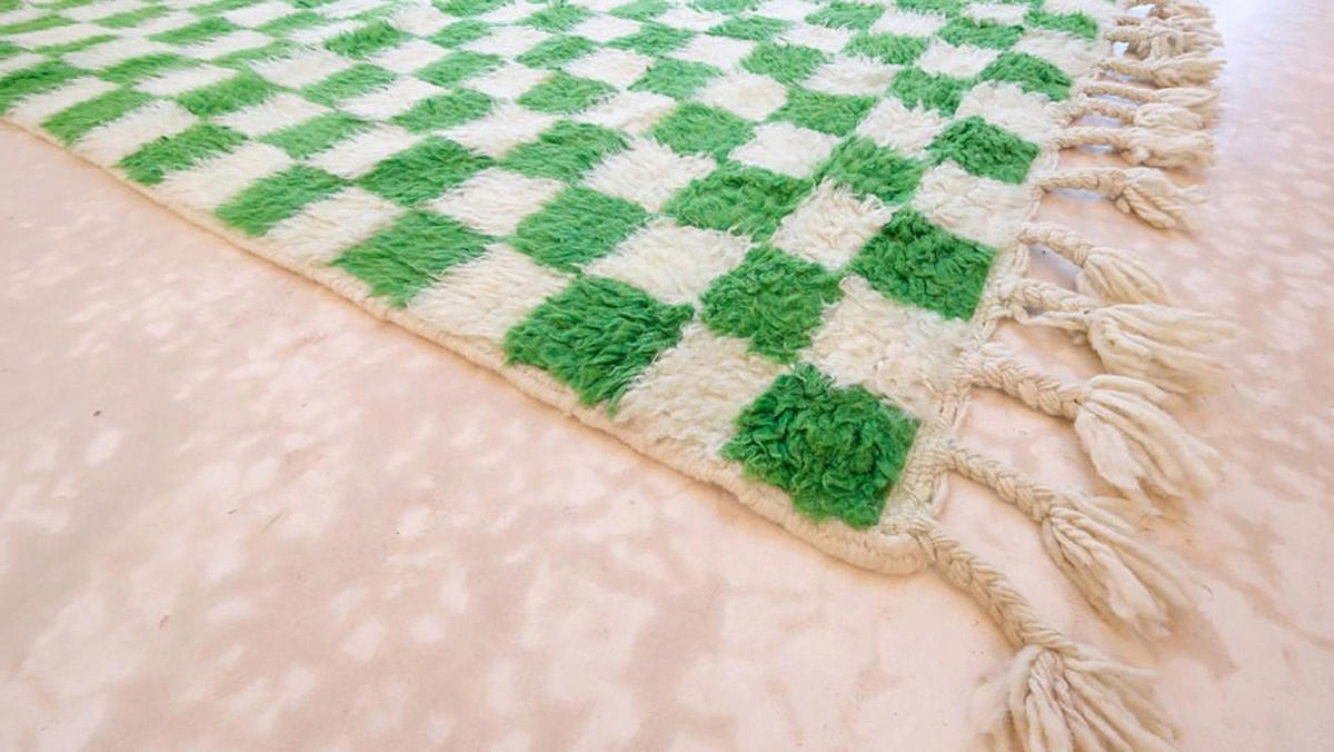 BERBERTEPPICH aus reiner Wolle 161x 241 cm - Grün, Naturmaterialien (161/241cm) - AFK Living