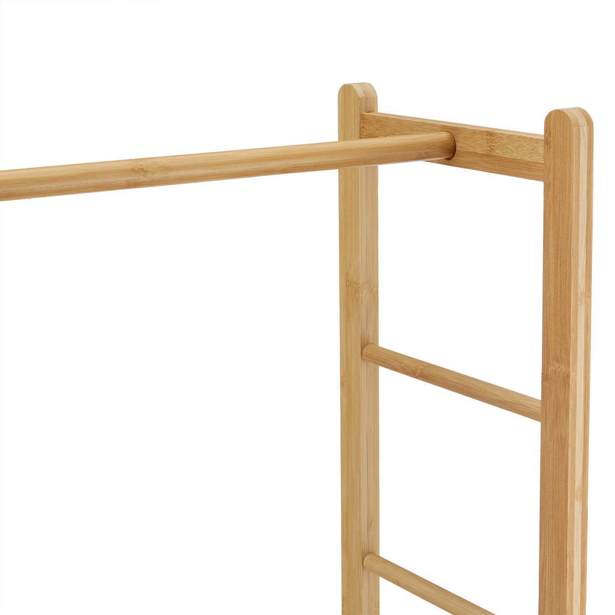 KLEIDERSTÄNDER - Hellbraun, Holz/Holzwerkstoff (49/164/28cm) - Relaxdays