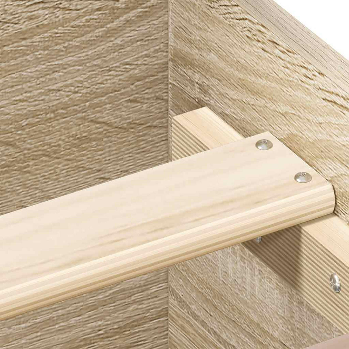 BETTGESTELL OHNE MATRATZE SONOMA-EICHE 100X200 CM HOLZWERKSTOFF - Sonoma Eiche, Holz - vidaXL