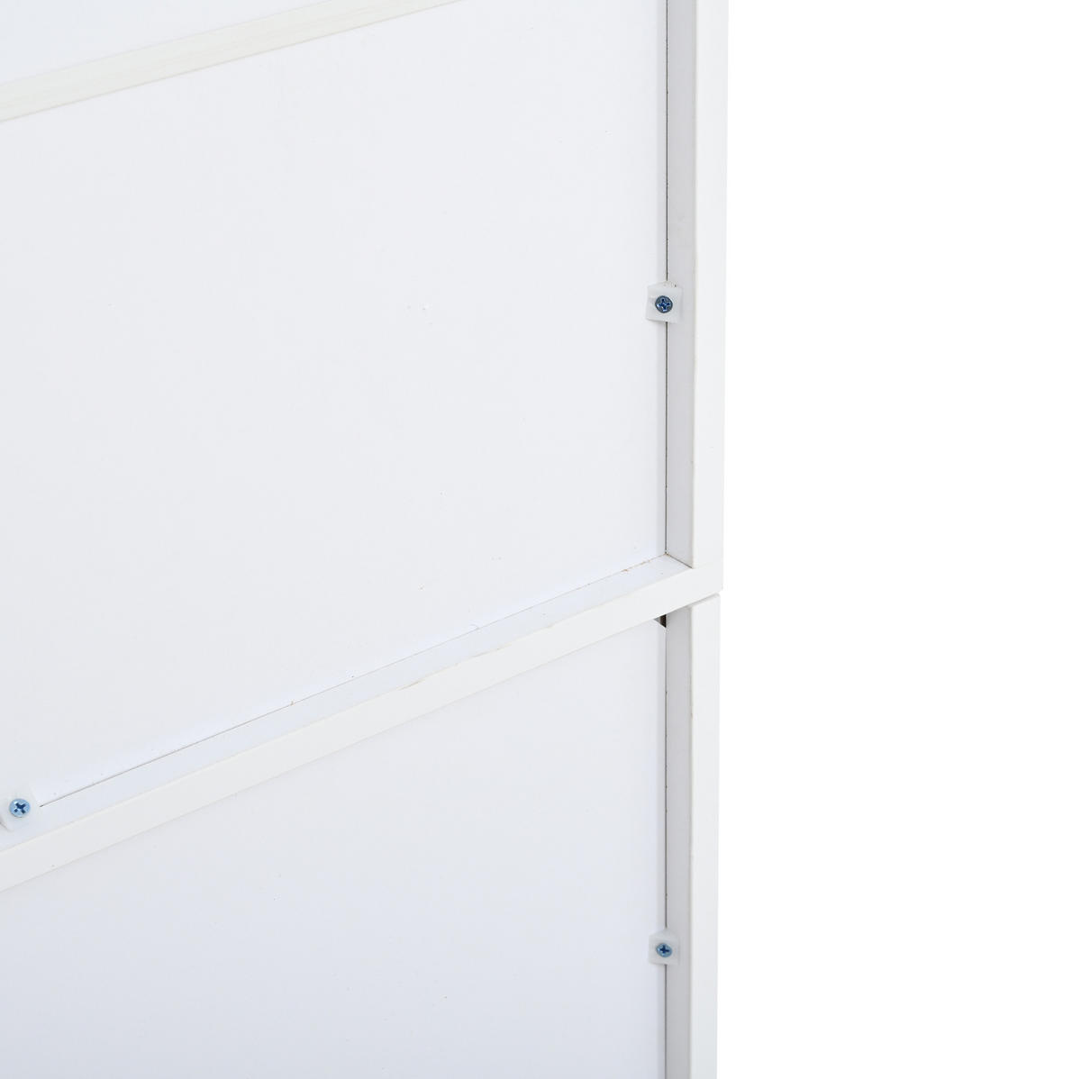 VITRINE in Weiß Highboard mit 6 Türen, LED & Glasfront, Hochschrank für Wohnzimmer/Esszimmer, B120/T34/H200cm - Weiß, Glas/Holzwerkstoff (120/200/34cm) - STILVORA