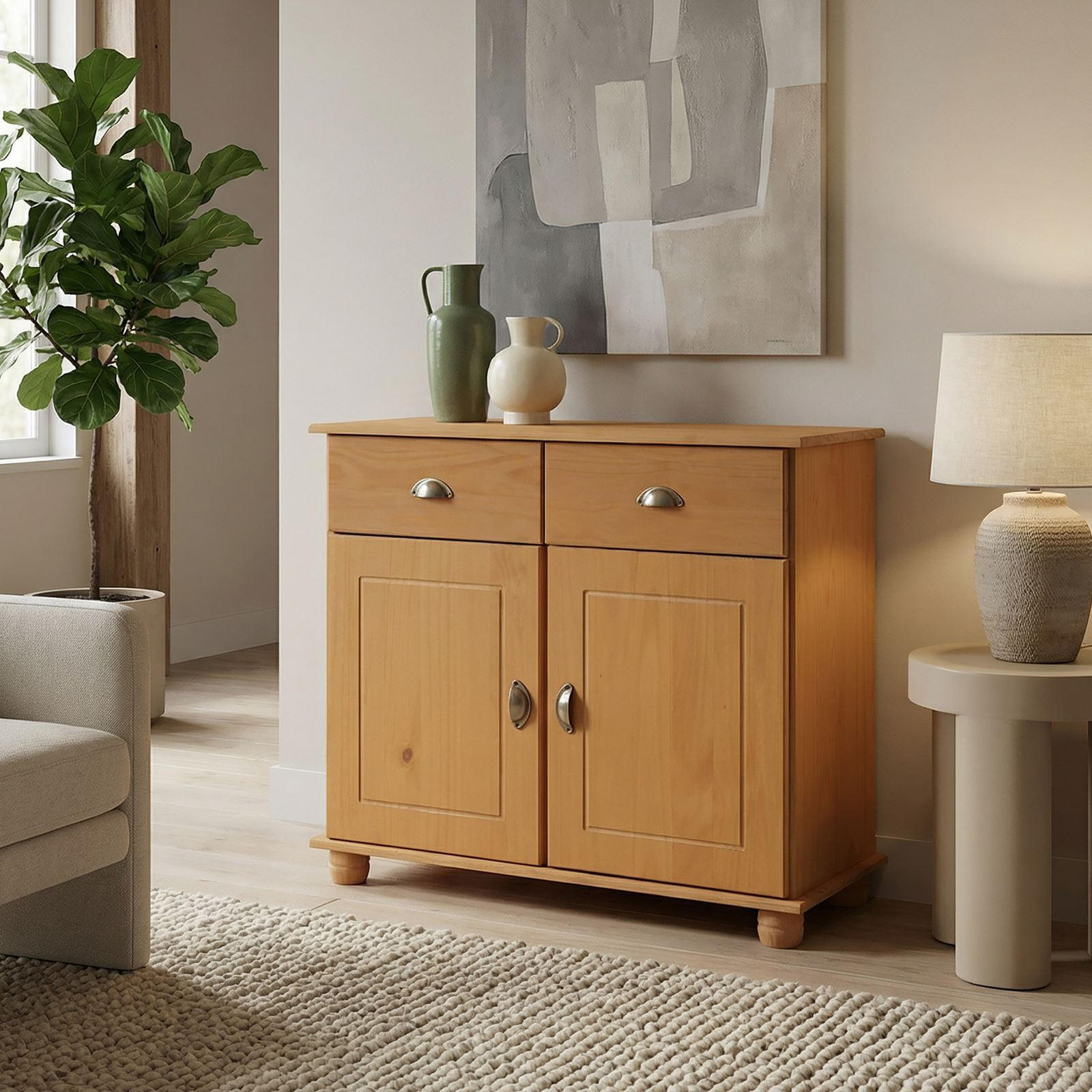 APOTHEKERKOMMODE COLMAR - Kieferfarben, Holz (91/79/39cm) - IDIMEX