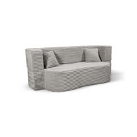 SCHLAFSOFA MYFOAM, Sofa mit Schlaffunktion, Farbe: Grau, Cordstoff - Hellgrau, Textil (200/80/72cm) - Storez24