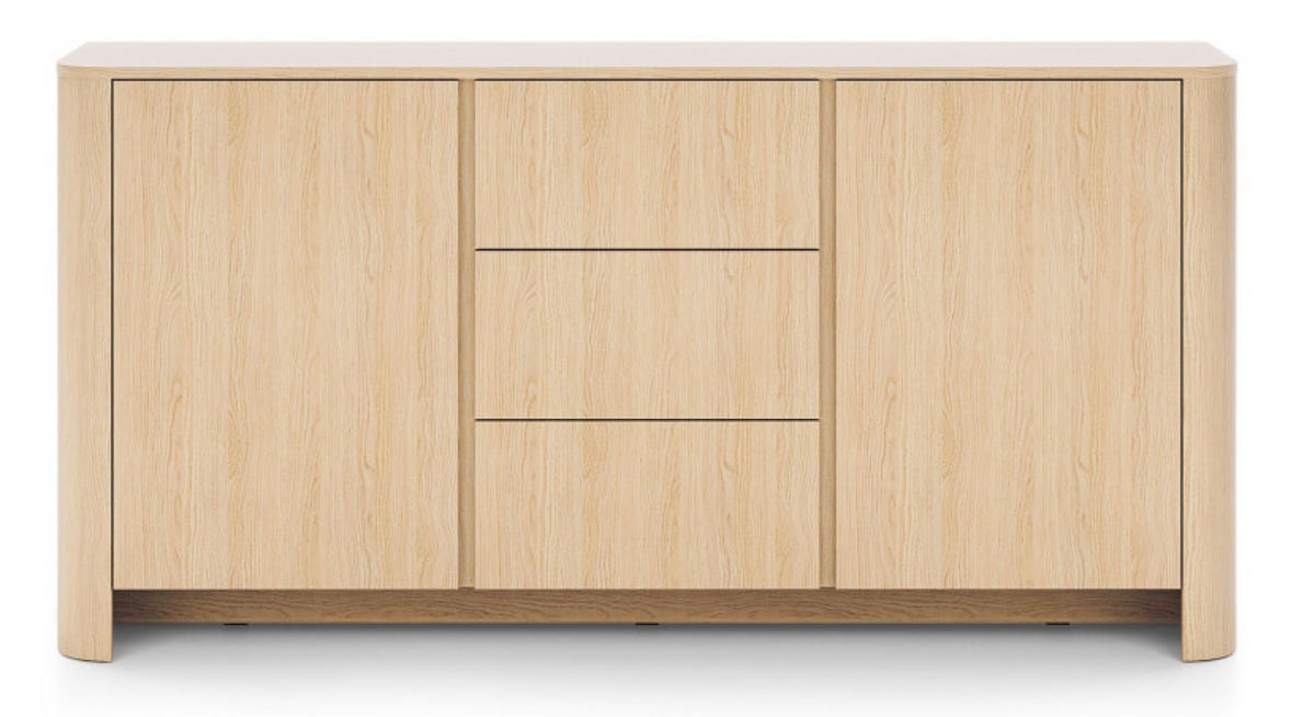 SIDEBOARD Vincenza Eiche BALI KSZ 168 Geräumig - Beige, Holzwerkstoff (168/84/39cm) - Sepro Meble