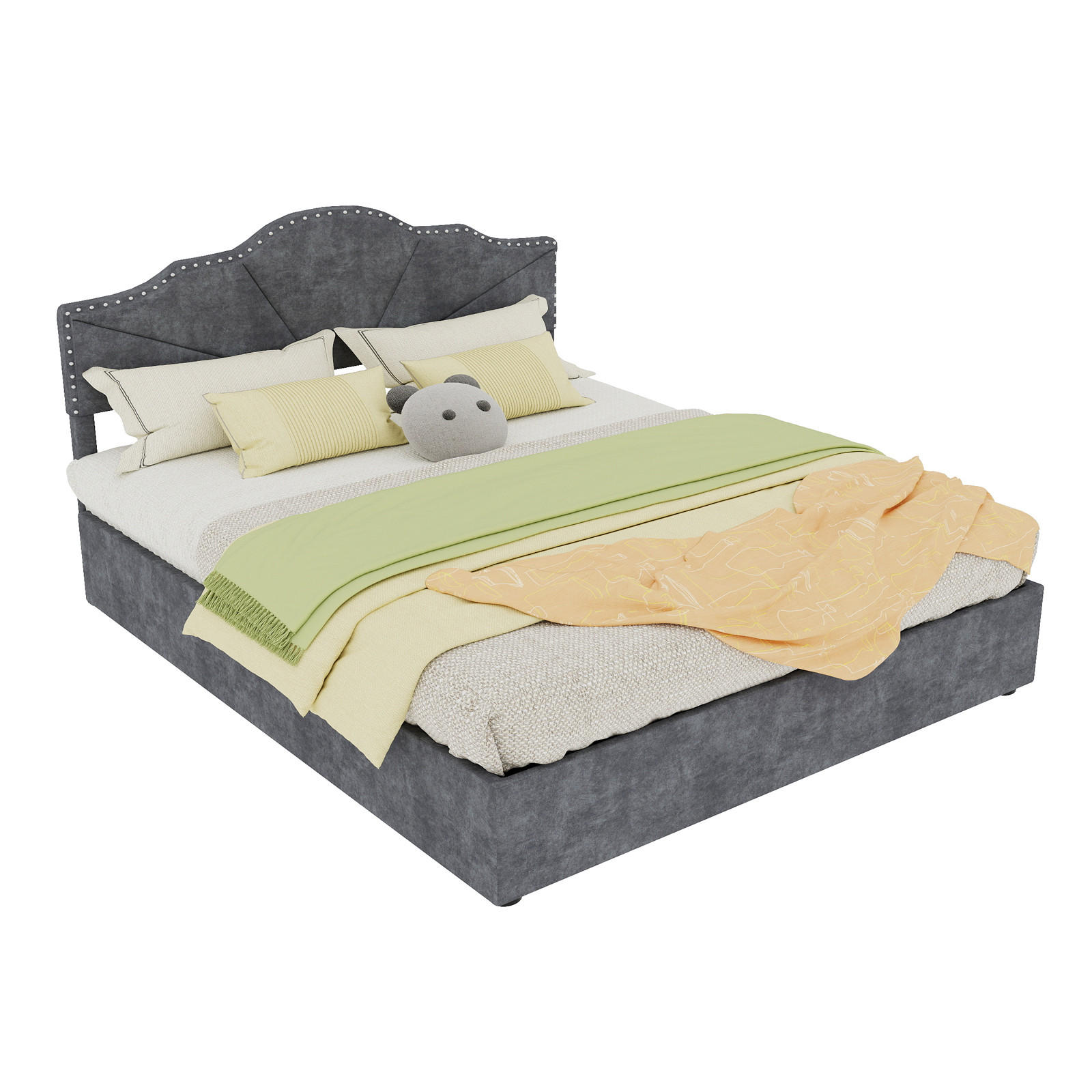 STAURAUMBETT 160/200 cm DE-32959 mit Pneumatik-Stauraum und Matratze Grau - Grau, Metall (160/200cm) - ComfortXL