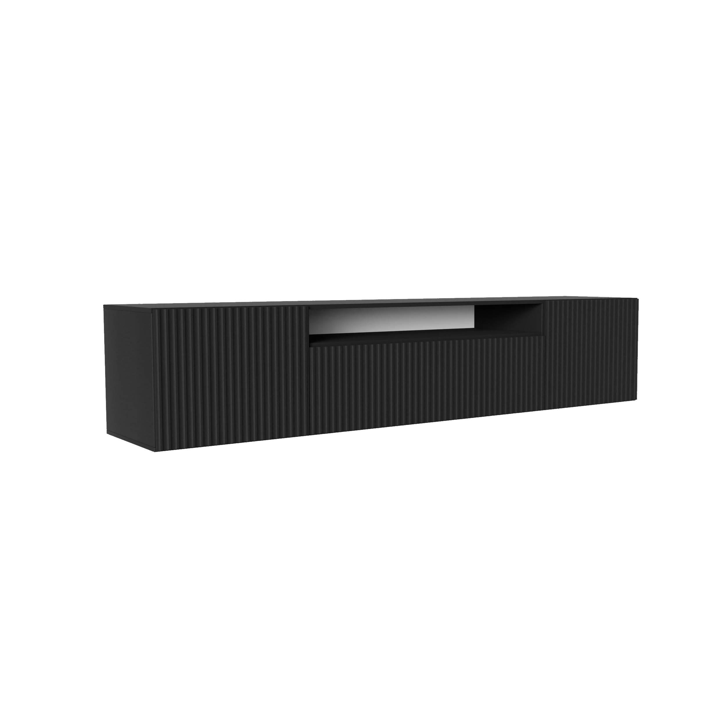 Meblini Tv-Schrank Schwarz 200x40x41 cm
