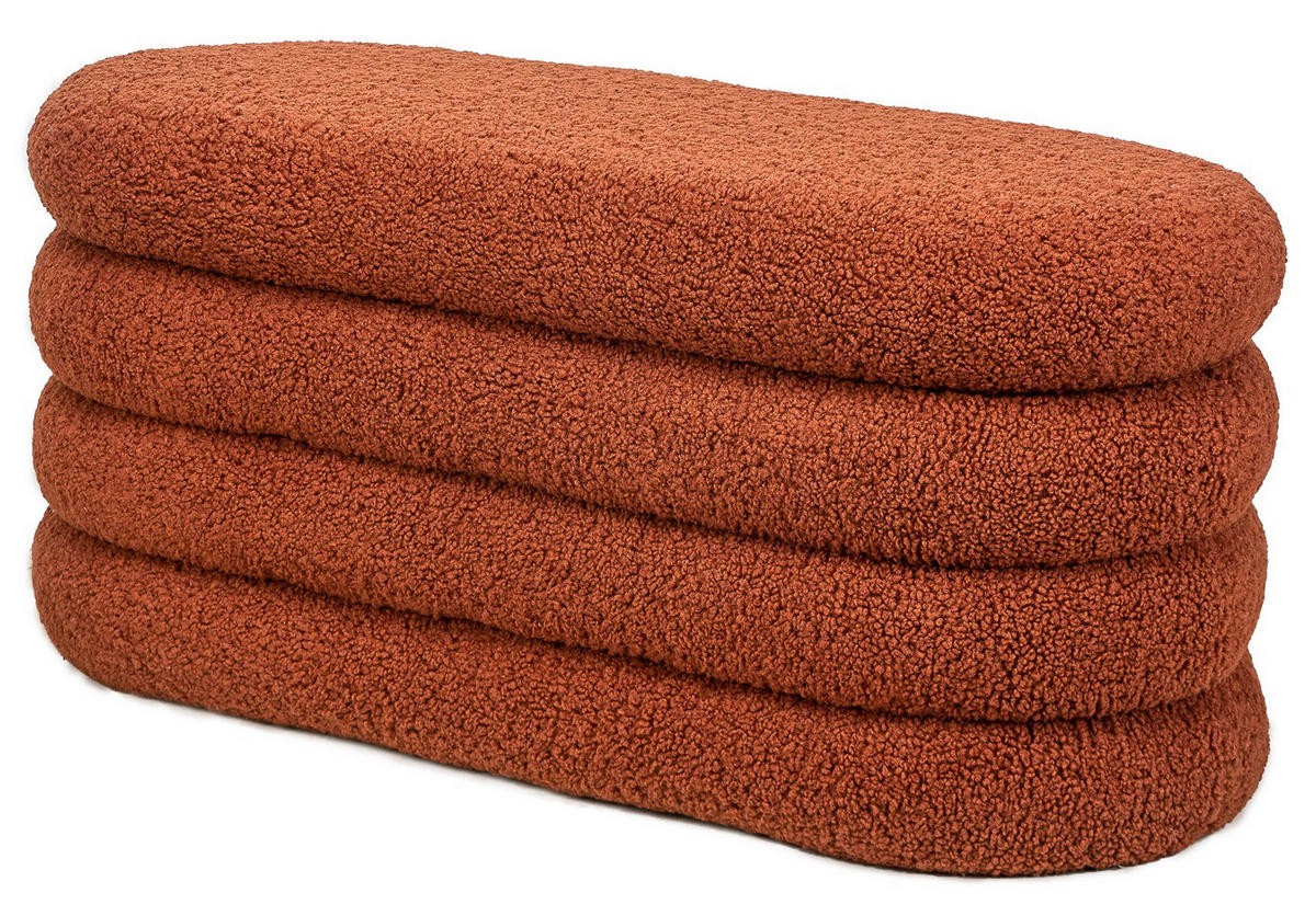 SITZBANK Wolle Terracotta - Terra cotta, Textil (100/45/40cm) - Nordlys