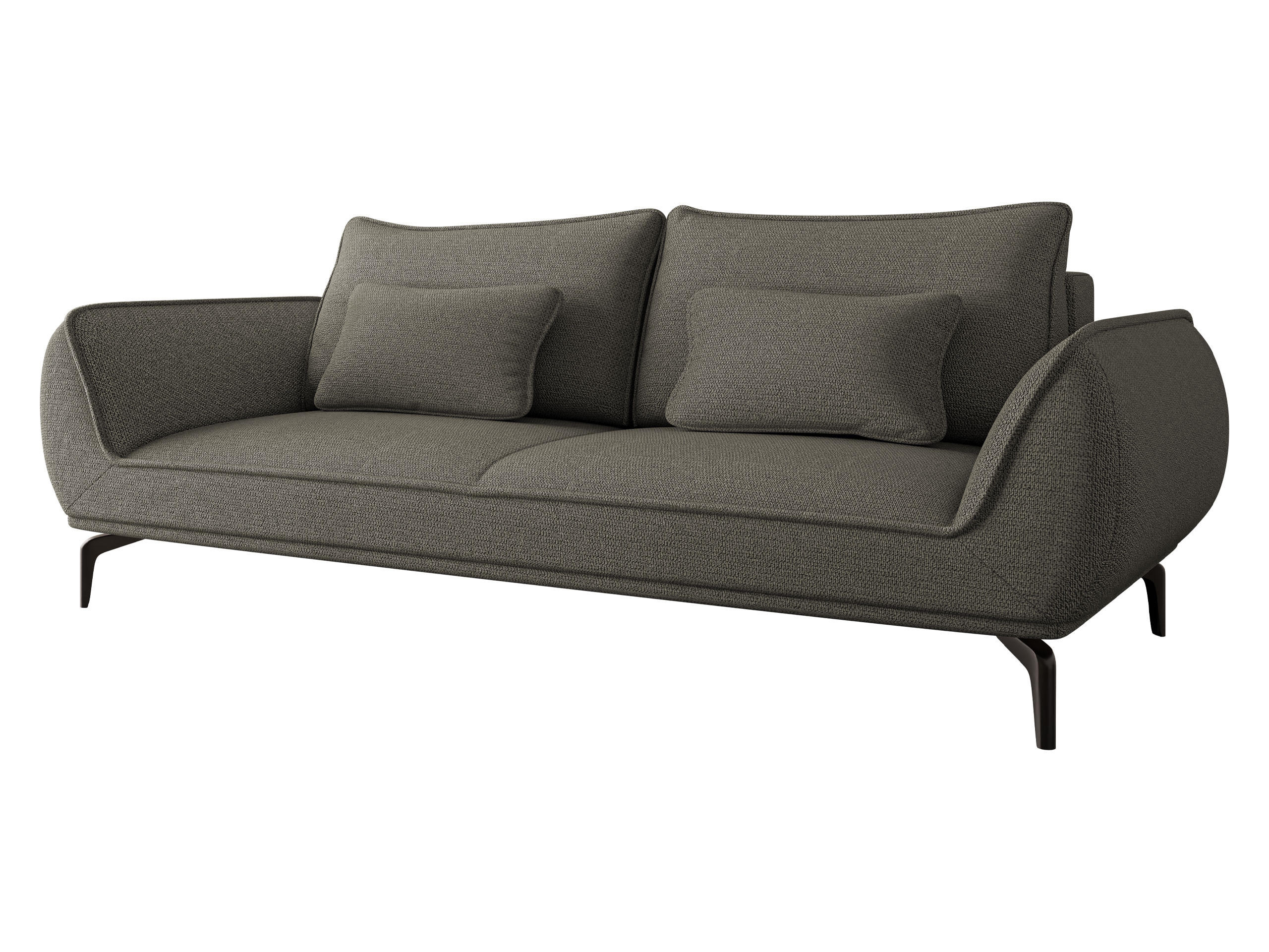 SCHLAFSOFA Cavo 3R - Dunkelgrau/Schwarz, Holz/Textil (249/86/118cm) - MIRJAN24