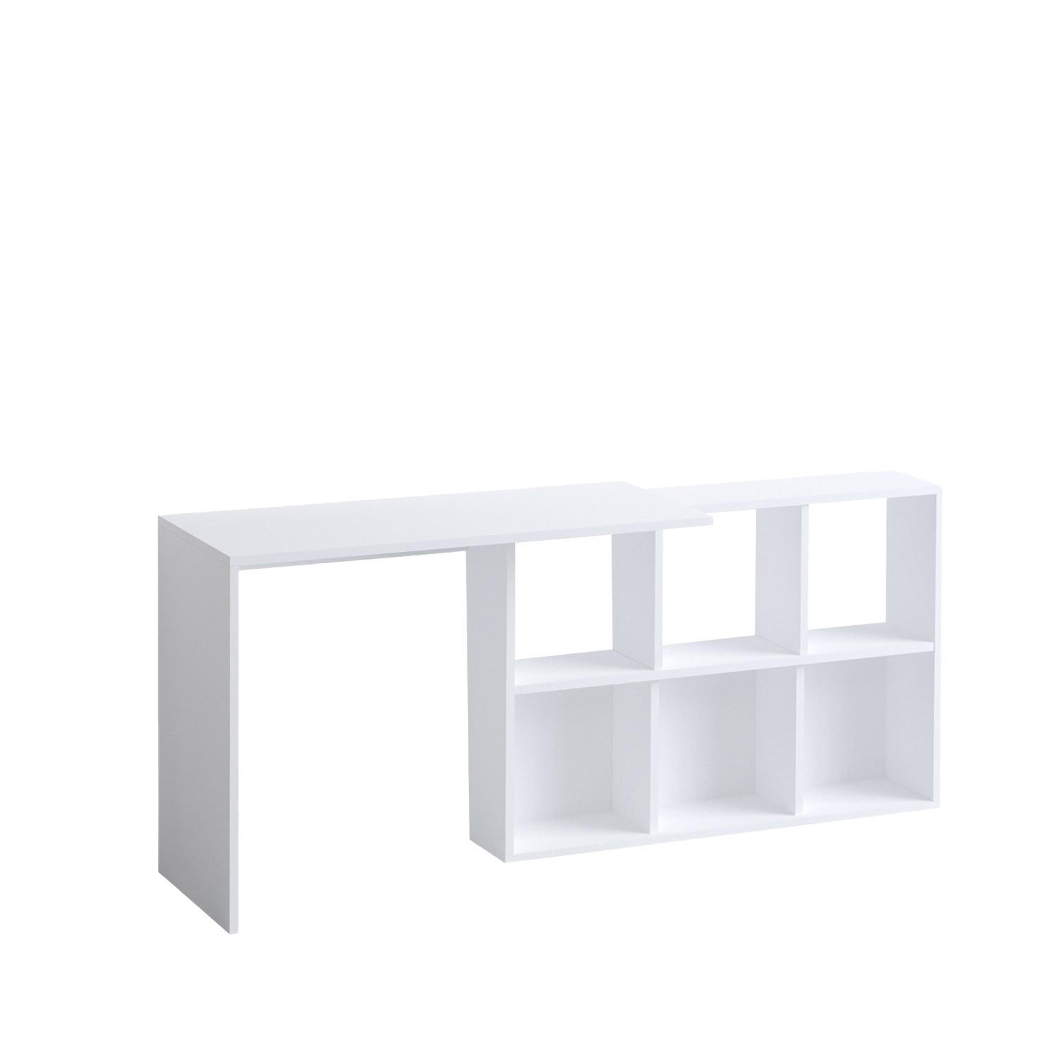 SCHREIBTISCH jack weiss - Eiche Bianco, Holzwerkstoff (45/145/74cm) - Habitat Garten