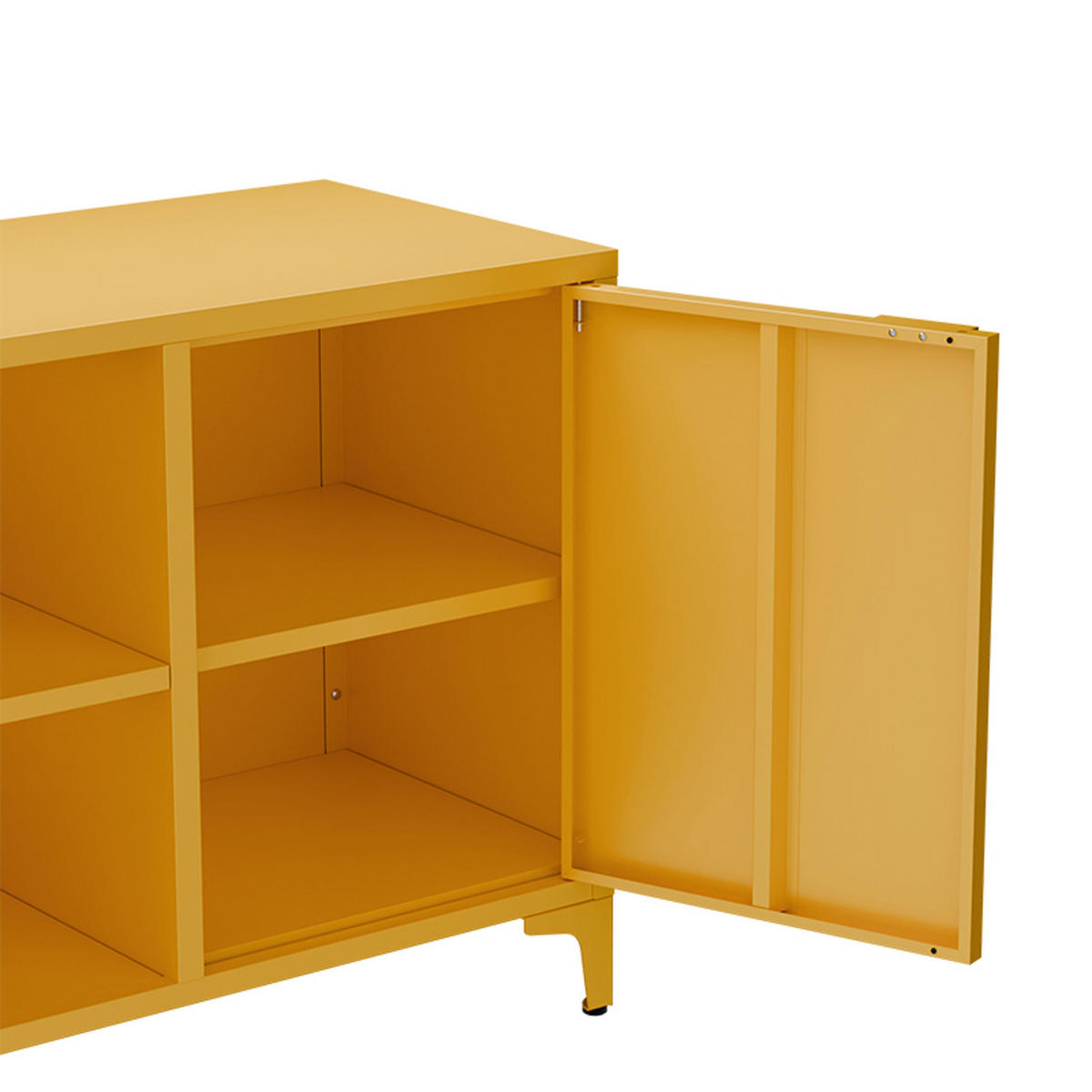 SIDEBOARD 120 cm, Gelb - Gelb, Metall (40/63/120cm) - Oviala
