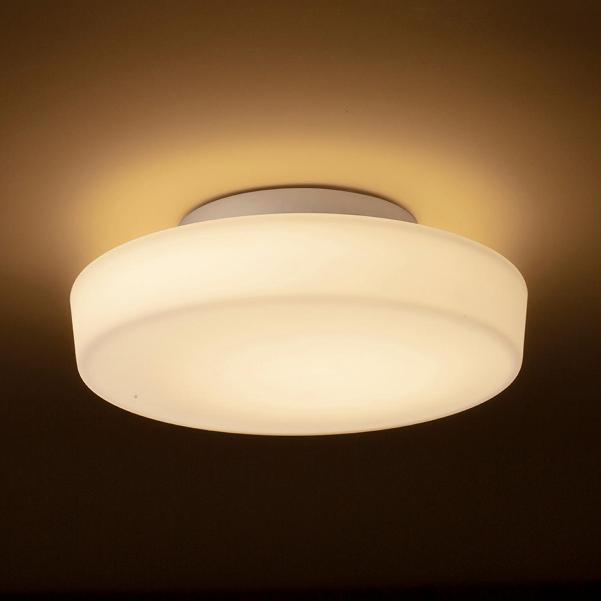 DECKENLEUCHTE ZARA LED 26 Opalglas 12 W IP44 - Chromfarben, Glas (26/26/9cm) - Rendl